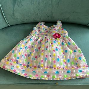 Sophie Fae polka dot party dress girls size 5.